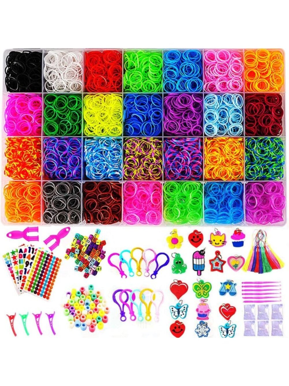 12080+ Loom Bands Set for DIY Bracelet Making - Arts & Crafts Kit for Kids
